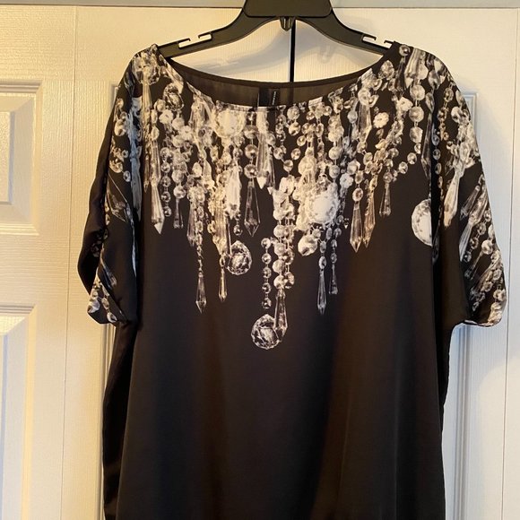 she said Evening Blouse w/ Crystal Design Size XL - Picture 1 of 3